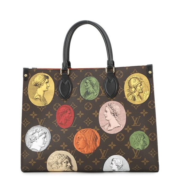 LOUIS VUITTON Onthego Fornasetti Size MM Monogram / cameo Multicolor M59245 - Picture 1 of 4